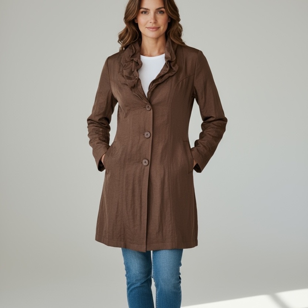 Design Today’s Brown Lightweight Trench Coat Size L